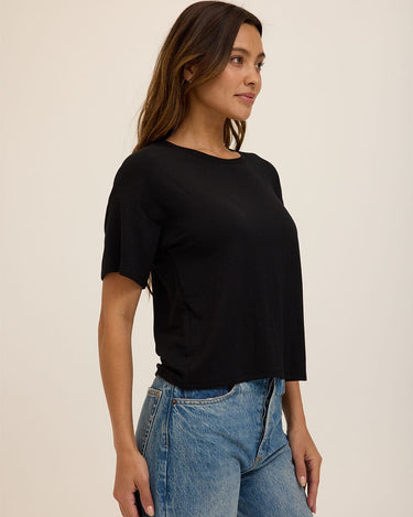 Shana Modal Terry Tee Womens Tops Short Tee Threads 4 Thought 