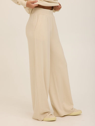 Esmeralda Feather Fleece Wide Leg Pant Womens Bottoms Sweatpants Threads 4 Thought 