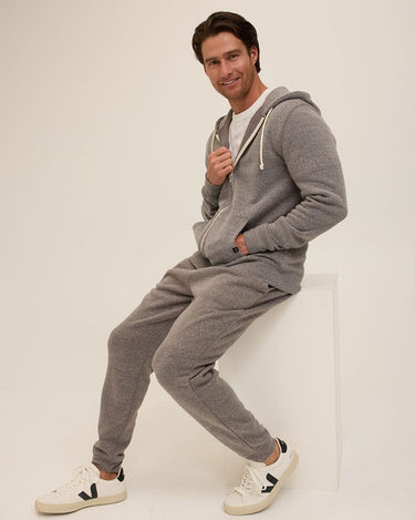 Triblend Zip Fleece Hoodie Mens Outerwear Sweatshirt Threads 4 Thought 