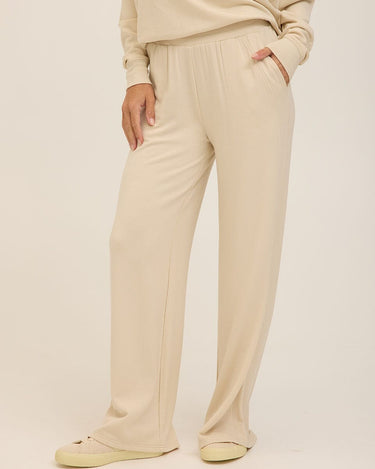 Esmeralda Feather Fleece Wide Leg Pant Womens Bottoms Sweatpants Threads 4 Thought 