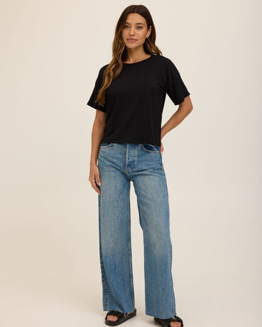 Shana Modal Terry Tee Womens Tops Short Tee Threads 4 Thought 
