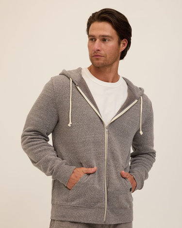 Triblend Zip Fleece Hoodie Mens Outerwear Sweatshirt Threads 4 Thought 