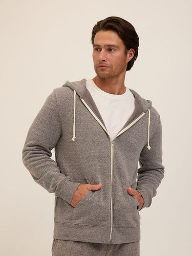 Triblend Zip Fleece Hoodie Mens Outerwear Sweatshirt Threads 4 Thought 