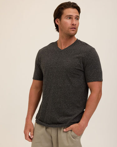 Triblend V-Neck Tee Mens Tops Tshirt Short Threads 4 Thought 