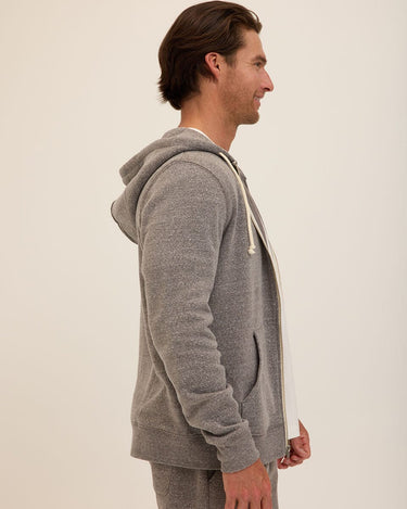 Triblend Zip Fleece Hoodie Mens Outerwear Sweatshirt Threads 4 Thought 