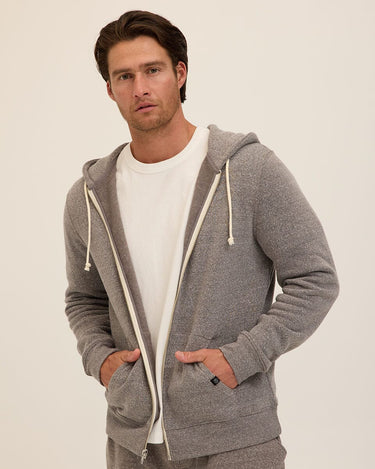 Triblend Zip Fleece Hoodie Mens Outerwear Sweatshirt Threads 4 Thought 