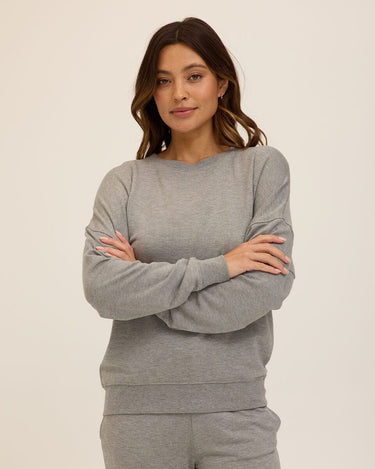Cathy Boyfriend Feather Fleece Pullover Womens Outerwear Sweatshirt Threads 4 Thought 