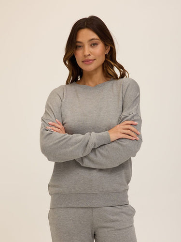 Cathy Boyfriend Feather Fleece Pullover Womens Outerwear Sweatshirt Threads 4 Thought 