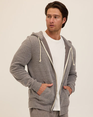 Triblend Zip Fleece Hoodie Mens Outerwear Sweatshirt Threads 4 Thought 