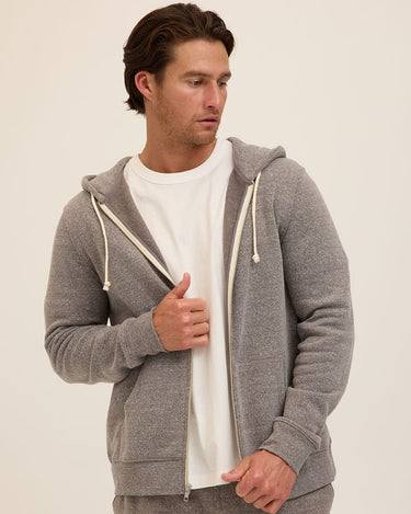Triblend Zip Fleece Hoodie Mens Outerwear Sweatshirt Threads 4 Thought 