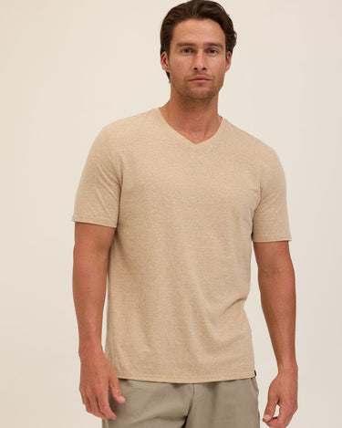 Triblend V-Neck Tee Mens Tops Tshirt Short Threads 4 Thought 