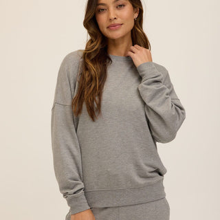 Cathy Boyfriend Feather Fleece Pullover Womens Outerwear Sweatshirt Threads 4 Thought 