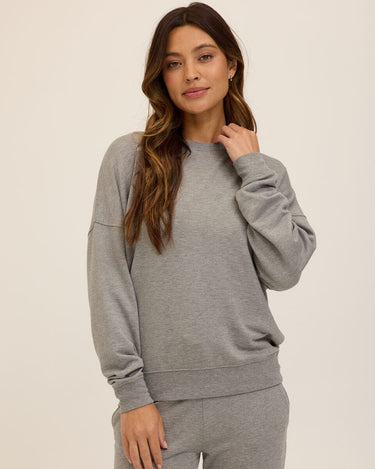 Cathy Boyfriend Feather Fleece Pullover Womens Outerwear Sweatshirt Threads 4 Thought 