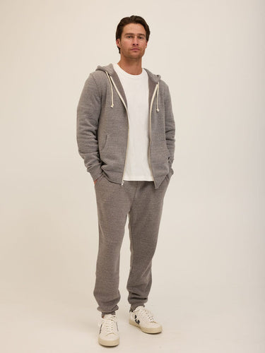 Triblend Zip Fleece Hoodie Mens Outerwear Sweatshirt Threads 4 Thought 