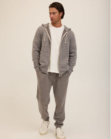 Triblend Zip Fleece Hoodie Mens Outerwear Sweatshirt Threads 4 Thought 