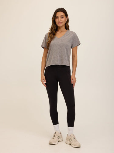 Core Triblend Jersey V-Neck Tee Womens Tops Short Tee Threads 4 Thought 