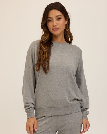 Cathy Boyfriend Feather Fleece Pullover Womens Outerwear Sweatshirt Threads 4 Thought 