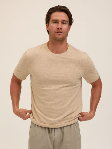 Triblend Crew Neck Tee Mens Tops Tshirt Short Threads 4 Thought 