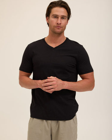 Triblend V-Neck Tee Mens Tops Tshirt Short Threads 4 Thought 