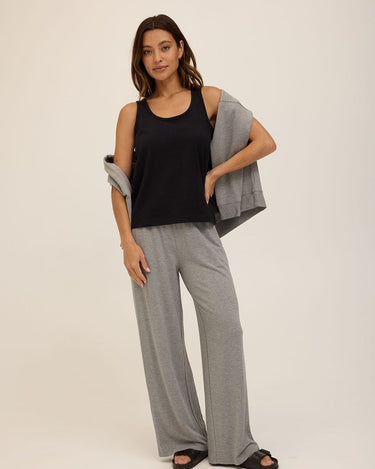 Esmeralda Feather Fleece Wide Leg Pant Womens Bottoms Sweatpants Threads 4 Thought 