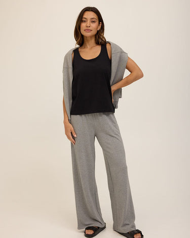 Esmeralda Feather Fleece Wide Leg Pant Womens Bottoms Sweatpants Threads 4 Thought 