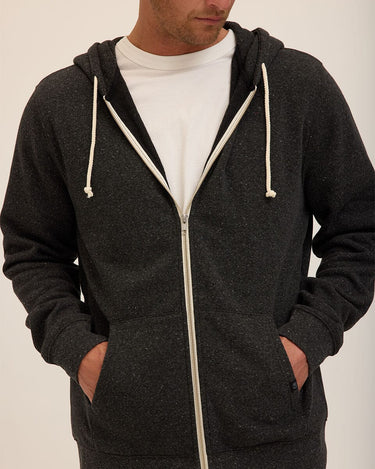 Triblend Zip Fleece Hoodie Mens Outerwear Sweatshirt Threads 4 Thought 