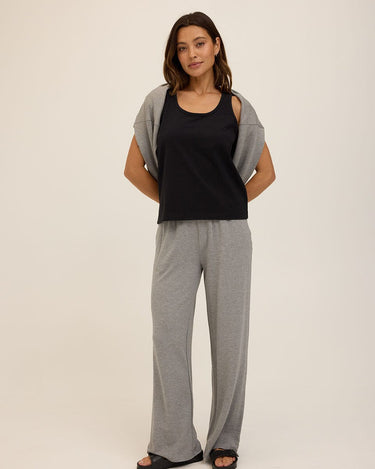 Esmeralda Feather Fleece Wide Leg Pant Womens Bottoms Sweatpants Threads 4 Thought 