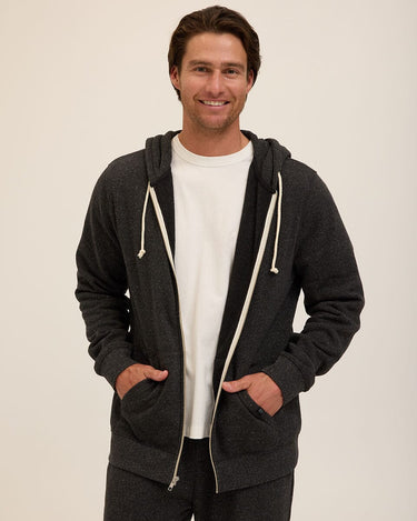 Triblend Zip Fleece Hoodie Mens Outerwear Sweatshirt Threads 4 Thought 
