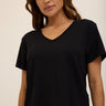 Bettine Modal Terry V-Neck Tee Womens Tops Short Tee Threads 4 Thought 