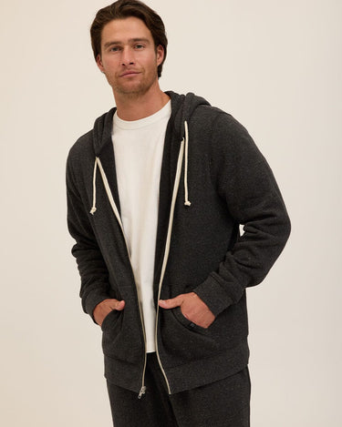 Triblend Zip Fleece Hoodie Mens Outerwear Sweatshirt Threads 4 Thought 