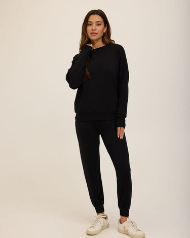 Cathy Boyfriend Feather Fleece Pullover Womens Outerwear Sweatshirt Threads 4 Thought 