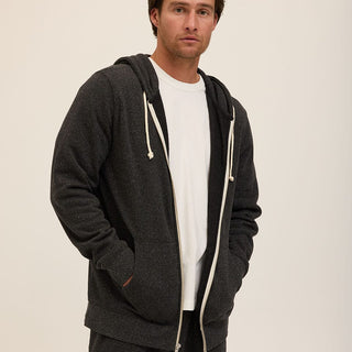 Triblend Zip Fleece Hoodie Mens Outerwear Sweatshirt Threads 4 Thought 