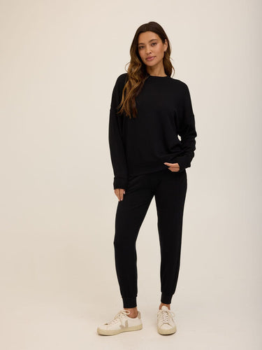 Cathy Boyfriend Feather Fleece Pullover Womens Outerwear Sweatshirt Threads 4 Thought 