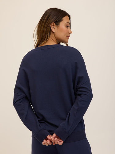 Cathy Boyfriend Feather Fleece Pullover Womens Outerwear Sweatshirt Threads 4 Thought 