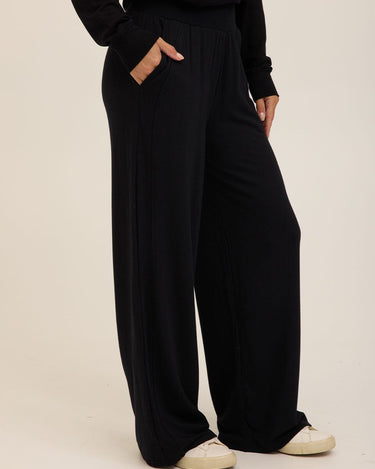 Esmeralda Feather Fleece Wide Leg Pant Womens Bottoms Sweatpants Threads 4 Thought 