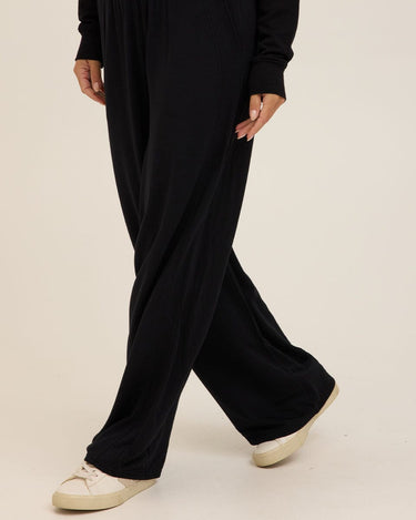 Esmeralda Feather Fleece Wide Leg Pant Womens Bottoms Sweatpants Threads 4 Thought 