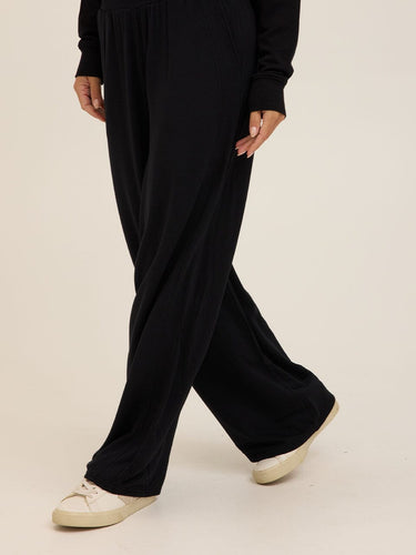 Esmeralda Feather Fleece Wide Leg Pant Womens Bottoms Sweatpants Threads 4 Thought 