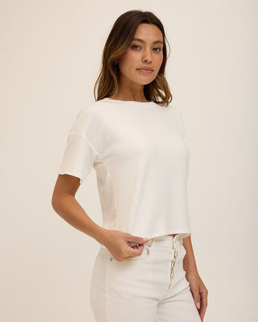 Shana Modal Terry Tee Womens Tops Short Tee Threads 4 Thought 