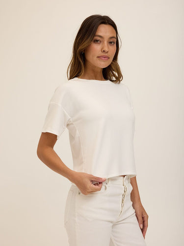 Shana Modal Terry Tee Womens Tops Short Tee Threads 4 Thought 