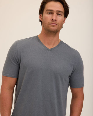 Men's Core Triblend Jersey V-Neck Tee Mens Tops Tshirt Short Threads 4 Thought 