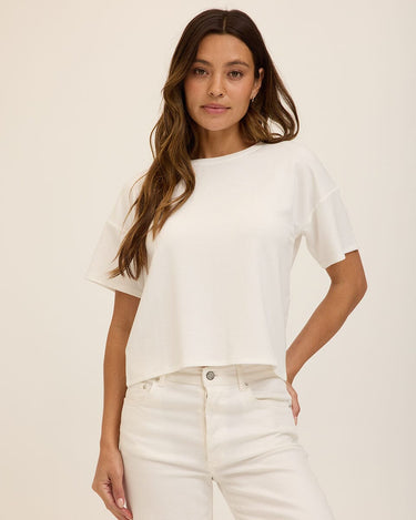 Shana Modal Terry Tee Womens Tops Short Tee Threads 4 Thought 