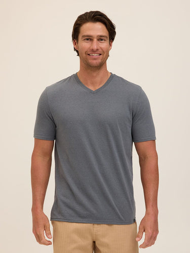 Men's Core Triblend Jersey V-Neck Tee Mens Tops Tshirt Short Threads 4 Thought 