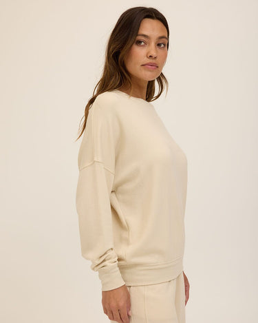Cathy Boyfriend Feather Fleece Pullover Womens Outerwear Sweatshirt Threads 4 Thought 