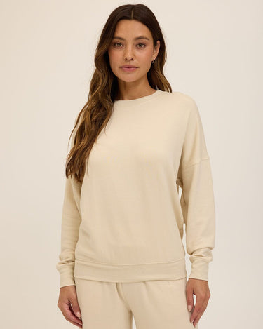 Cathy Boyfriend Feather Fleece Pullover Womens Outerwear Sweatshirt Threads 4 Thought 