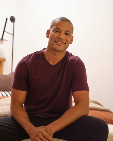 Triblend V-Neck Tee Mens Tops Tshirt Short Threads 4 Thought 