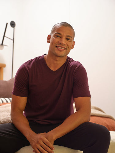 Triblend V-Neck Tee Mens Tops Tshirt Short Threads 4 Thought