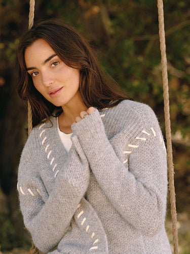 Elsabeth Comfy Rope Stitch Sweater Cardigan Womens Outerwear Sweater Threads 4 Thought 