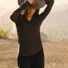 Akia Feather Rib Long Sleeve Henley Womens Tops Long Shirt Threads 4 Thought 