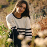 Yvonne Cozy Rib Knit Stripe Pullover Womens Outerwear Sweater Threads 4 Thought 