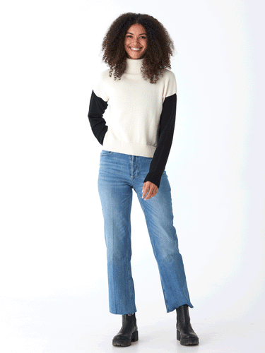 Avery Colorblock Turtleneck Sweater Threads 4 Thought 